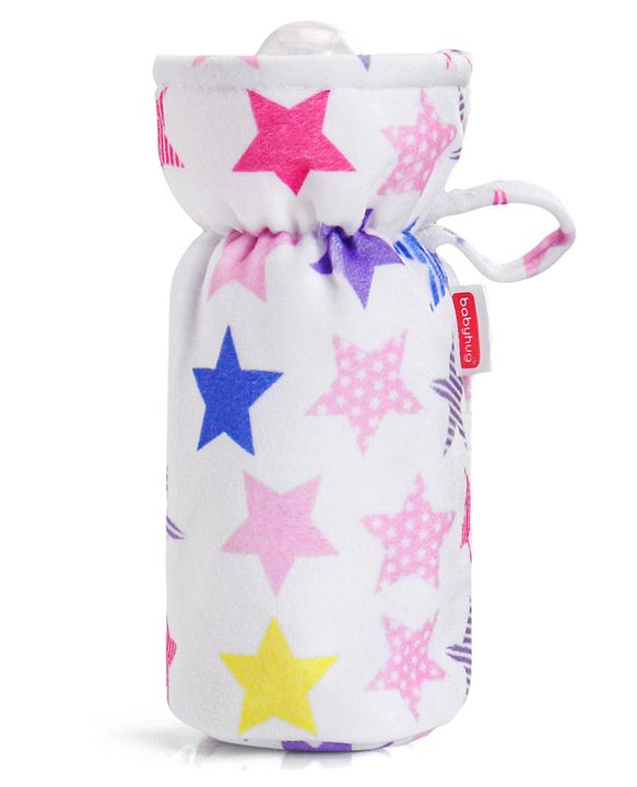 Babyhug Feeding Bottle Cover Star Print Pack of 2 Blue - Fits Upto 200 ml Bottle
