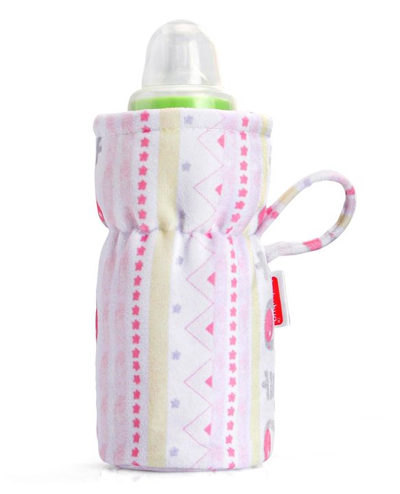 Babyhug Feeding Bottle Cover Star Print Pack of 2 Blue - Fits Upto 200 ml Bottle