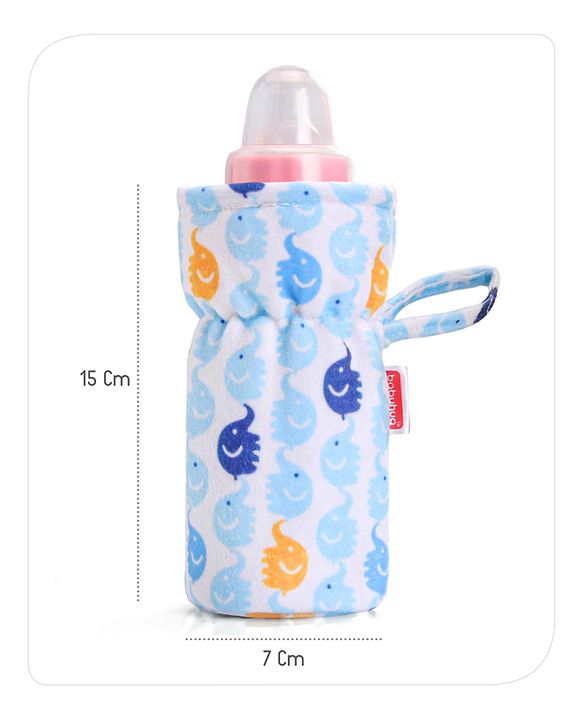 Babyhug Feeding Bottle Cover Star Print Pack of 2 Blue - Fits Upto 200 ml Bottle