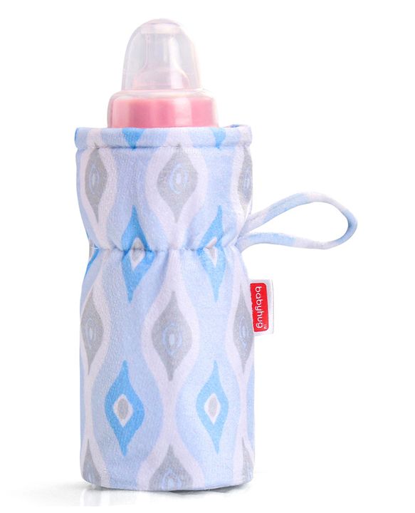 Babyhug Feeding Bottle Cover Star Print Pack of 2 Blue - Fits Upto 200 ml Bottle