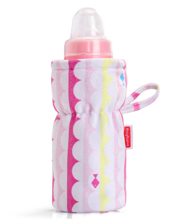 Babyhug Feeding Bottle Cover Star Print Pack of 2 Blue - Fits Upto 200 ml Bottle