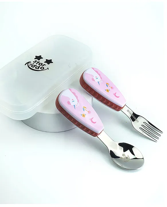 Baby Utensils Spoons Forks Set with Travel Safe Case India