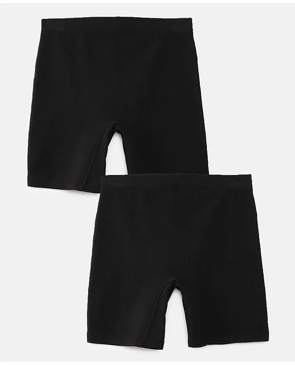 Buy Mackly Pack Of 2 Solid Inner Shorts Black for Girls (6-8Years) Online  in India, Shop at  - 13048314