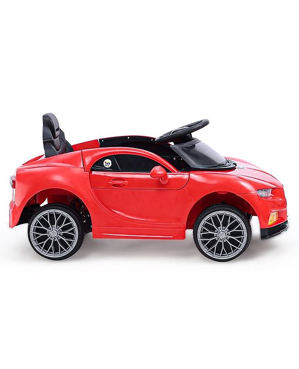 Babyhug Battery Operated Small Ride on Car with Scissor Doors Music & Light  Red| Openable Wing Doors| Wide Comfortable Seat| Pre-loaded Music with USB & AUX| Easy to Assemble| Easy to Operate| Forward & Reverse Drive| Rechargeable Battery