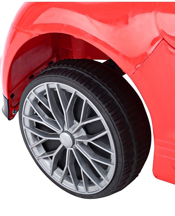 Babyhug Battery Operated Small Ride on Car with Scissor Doors Music & Light  Red| Openable Wing Doors| Wide Comfortable Seat| Pre-loaded Music with USB & AUX| Easy to Assemble| Easy to Operate| Forward & Reverse Drive| Rechargeable Battery