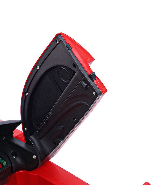 Babyhug Battery Operated Small Ride on Car with Scissor Doors Music & Light  Red| Openable Wing Doors| Wide Comfortable Seat| Pre-loaded Music with USB & AUX| Easy to Assemble| Easy to Operate| Forward & Reverse Drive| Rechargeable Battery