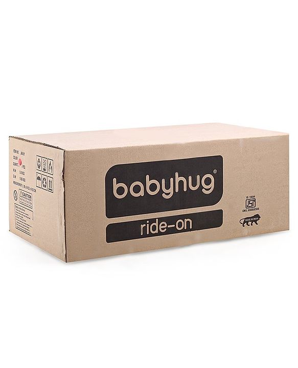 Babyhug Battery Operated Small Ride on Car with Scissor Doors Music & Light  Red| Openable Wing Doors| Wide Comfortable Seat| Pre-loaded Music with USB & AUX| Easy to Assemble| Easy to Operate| Forward & Reverse Drive| Rechargeable Battery