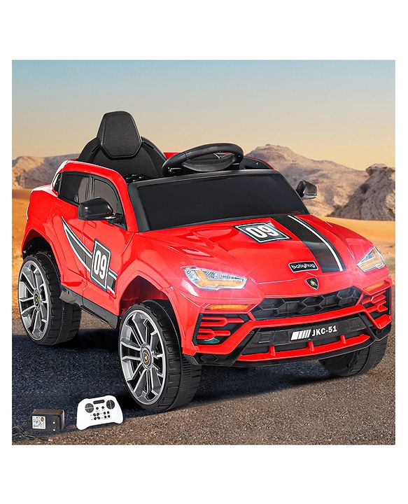 Babyhug Battery Operated Electrical Suv Ride On Jeep With Remote Control Music & Lights - Red
