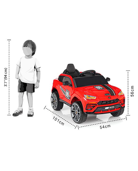 Babyhug Battery Operated Electrical Suv Ride On Jeep With Remote Control Music & Lights - Red