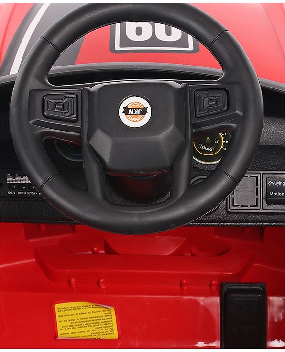 Babyhug Battery Operated Electrical Suv Ride On Jeep With Remote Control Music & Lights - Red