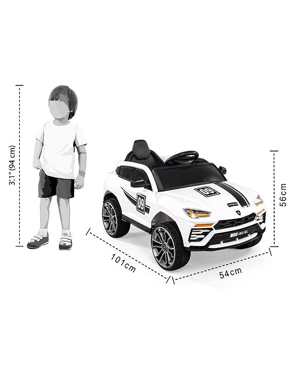 Babyhug Battery Operated Electrical Suv Ride On Jeep With Remote Control Music & Lights - Red