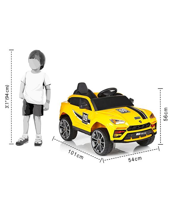 Babyhug Battery Operated Electrical Suv Ride On Jeep With Remote Control Music & Lights - Red