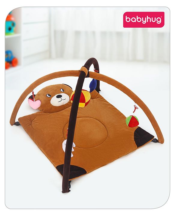 Babyhug Deluxe Twist & Fold Play Gym | Foldable Activity Gym with 5 Detachable Toys | Portable & Travel-Friendly | Stimulates Baby's Senses & Motor Skills | BIS Certified