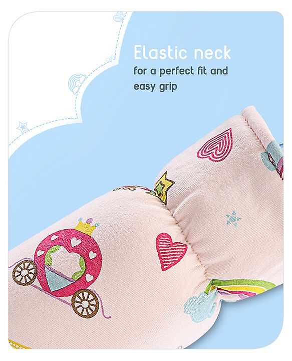Babyhug 100% Cotton Premium Feeding Bottle Cover with Sherpa Lining Vehicle Print - Fits Upto 200 ml Bottle