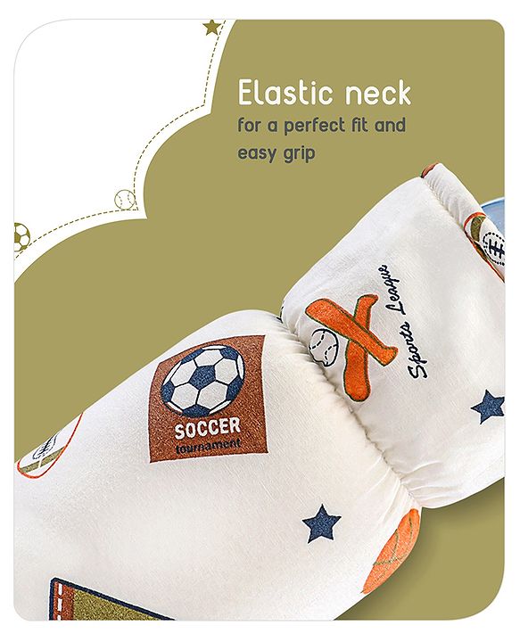 Babyhug 100% Cotton Premium Feeding Bottle Cover with Sherpa Lining Vehicle Print - Fits Upto 200 ml Bottle