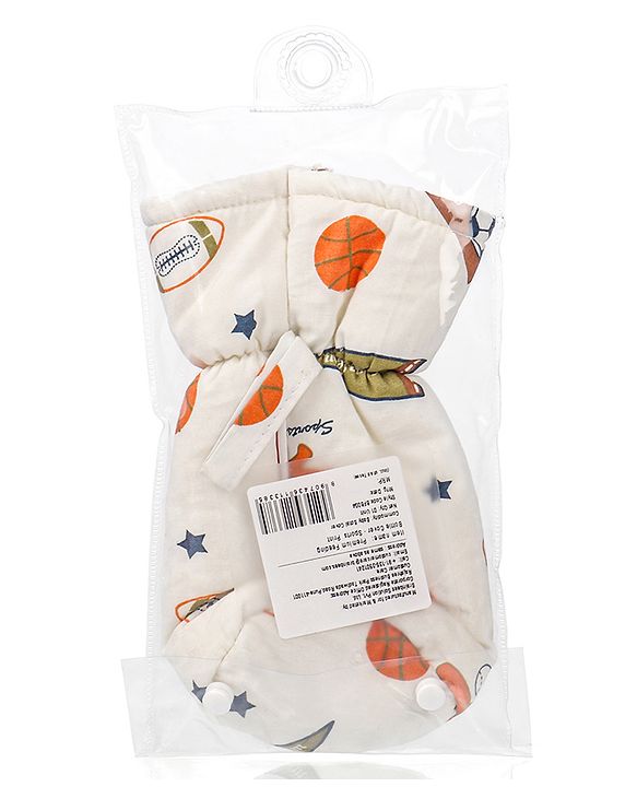 Babyhug 100% Cotton Premium Feeding Bottle Cover with Sherpa Lining Vehicle Print - Fits Upto 200 ml Bottle