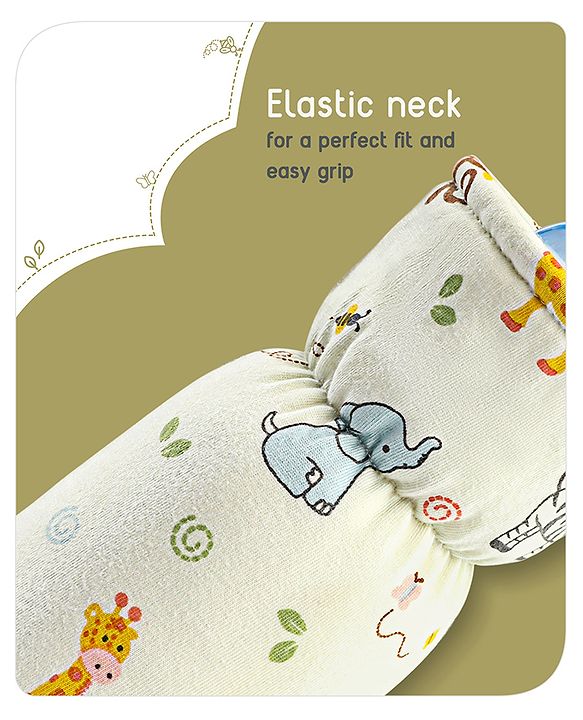 Babyhug 100% Cotton Premium Feeding Bottle Cover with Sherpa Lining Vehicle Print - Fits Upto 200 ml Bottle