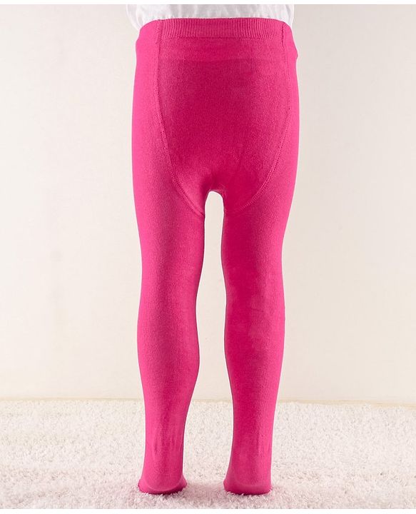 Cutewalk by Babyhug Anti Bacterial Solid Color Footed Tights - Pink