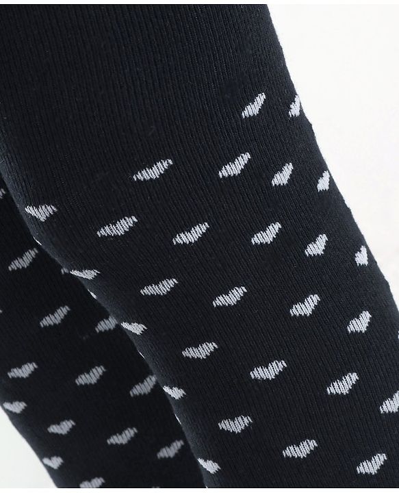 Cute Walk by Babyhug Antibacterial Heart Print Footed Tights - Navy