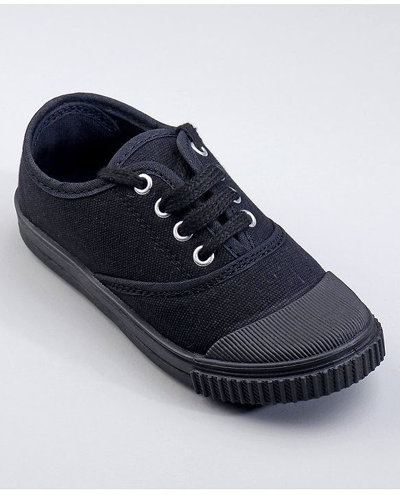 Pine Kids Lace Ups School Shoes - Black