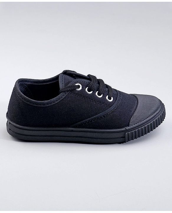 Pine Kids Lace Ups School Shoes - Black