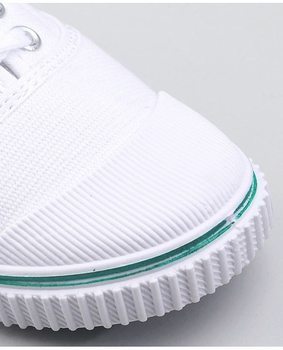 Pine Kids Solid Lace Up School Shoes - White
