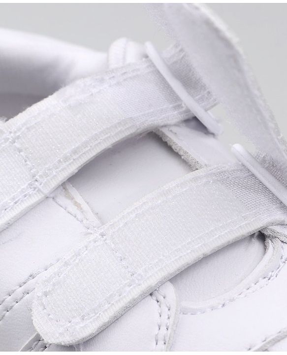 Pine Kids School Shoes With Velcro Closure Solid- White