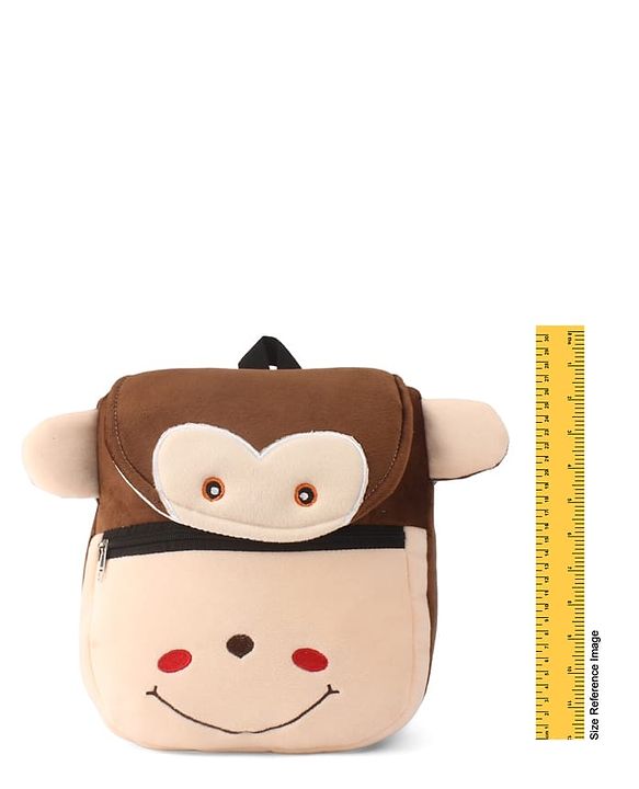 Babyhug Monkey Faced Soft Toy Bag  Multicolour - 13 Inches