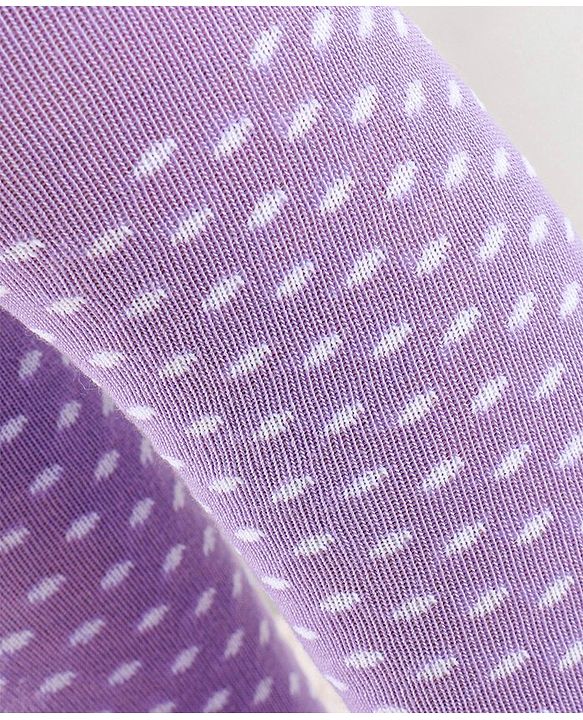 Cutewalk by Babyhug Anti Bacterial Footed Tights Polka Dots Design - Lavender