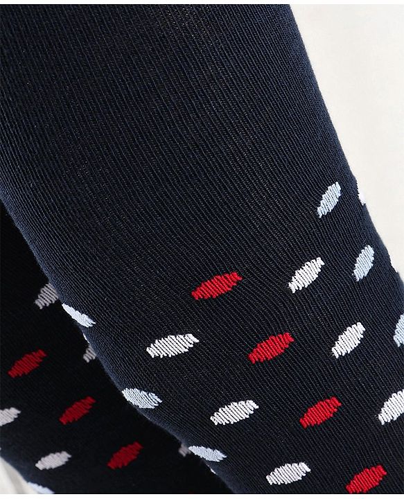 Cutewalk by Babyhug Anti Bacterial Footed Tights Polka Dots Design - Navy