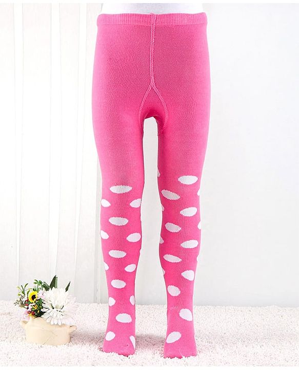 Cutewalk by Babyhug Anti Bacterial Footed Tights Spot Design - Pink