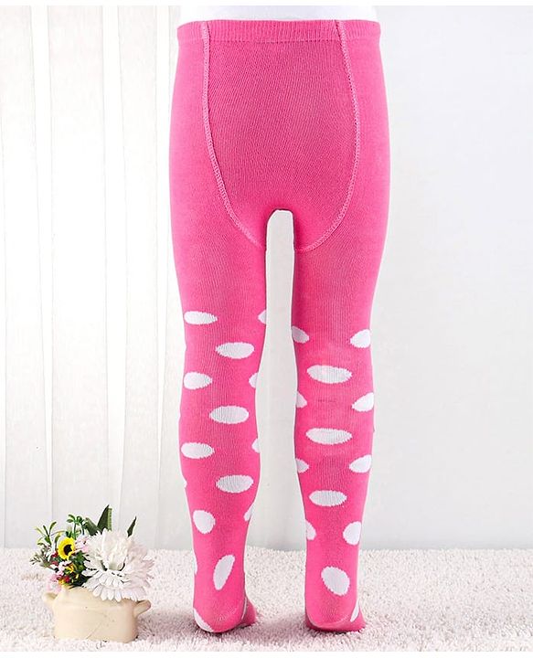 Cutewalk by Babyhug Anti Bacterial Footed Tights Spot Design - Pink