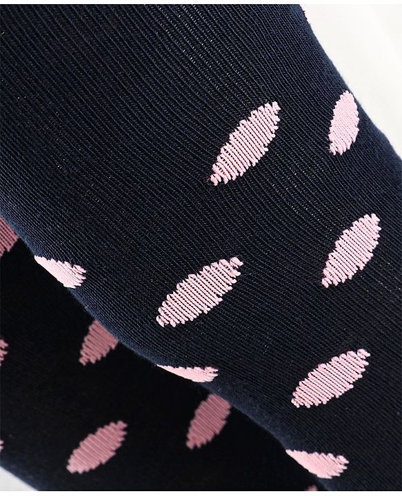 Cutewalk by Babyhug Anti Bacterial Footed Tights Spot Design - Navy Blue