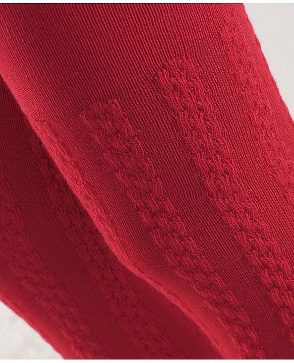 Cute Walk by Babyhug Antibacterial Solid Footed Tights - Red