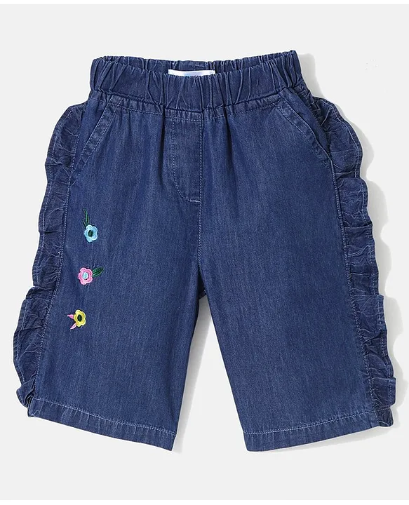 Royal Blue Fisherman Cotton Wrap Shorts for women | Hippie-Pants.com –  Hippie Pants