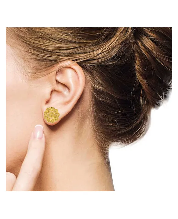 Buy online Gold Metal Studs Earring from Imitation Jewellery for Women by  Om Jewells for ₹249 at 79% off | 2024 Limeroad.com