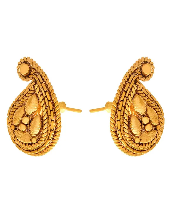 Amazon.com: Superb Flower Enamel Design 18k Gold-plated Thai Style Stud  Earrings: Clothing, Shoes & Jewelry