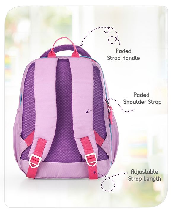 Babyhug School Backpack Mermaid Purple - 15.5 Inches