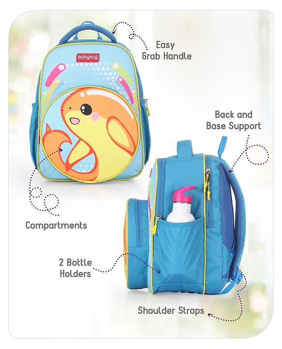 Babyhug School Backpack Mermaid Purple - 15.5 Inches