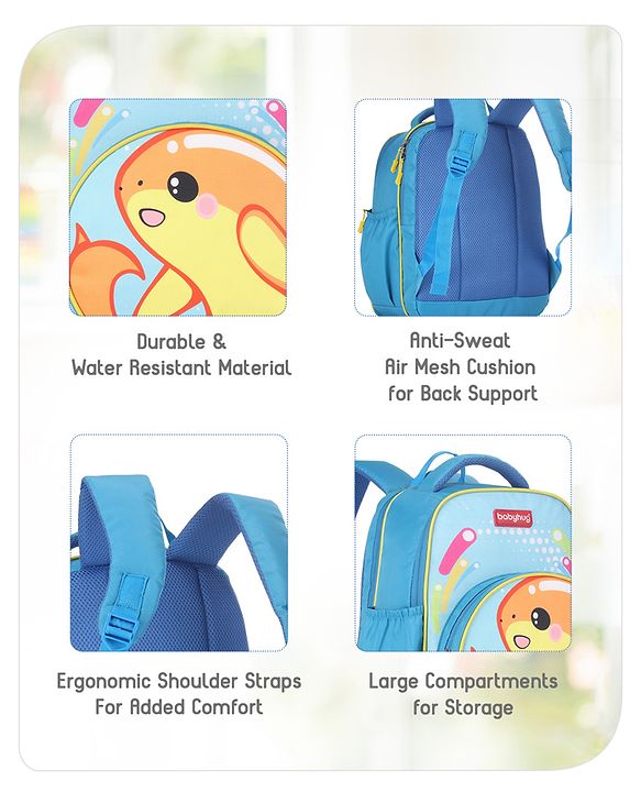 Babyhug School Backpack Mermaid Purple - 15.5 Inches