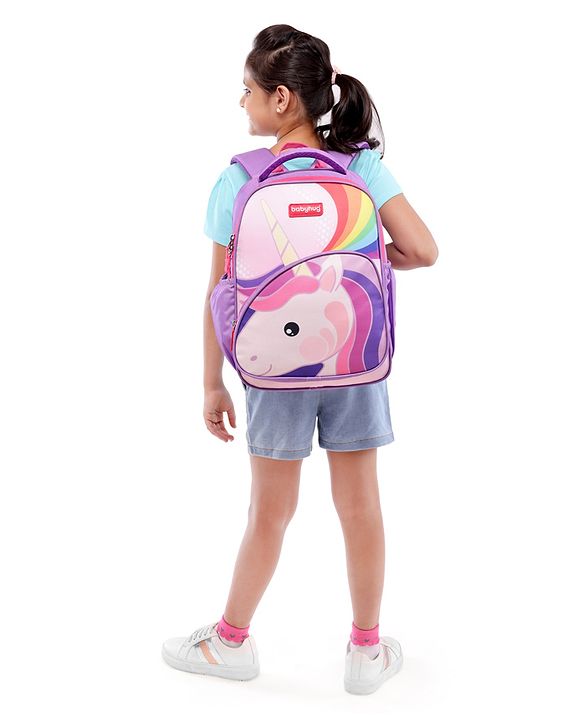 Babyhug School Backpack Mermaid Purple - 15.5 Inches