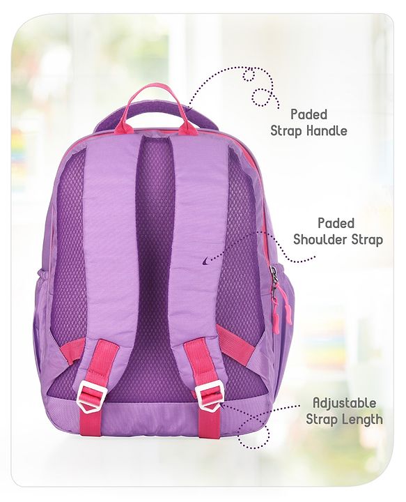 Babyhug School Backpack Mermaid Purple - 15.5 Inches