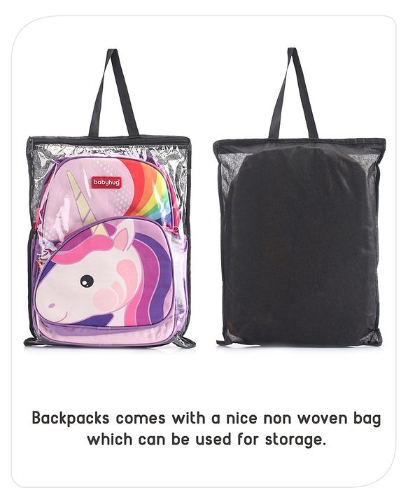 Babyhug School Backpack Mermaid Purple - 15.5 Inches