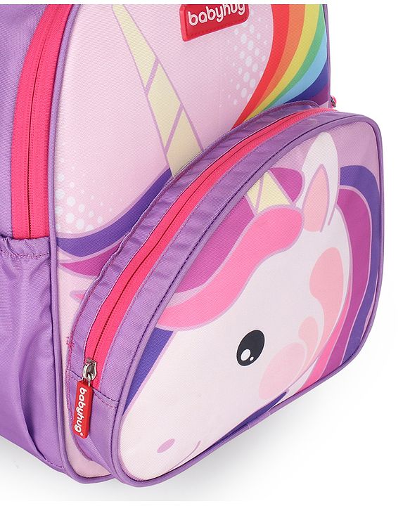 Babyhug School Backpack Mermaid Purple - 15.5 Inches