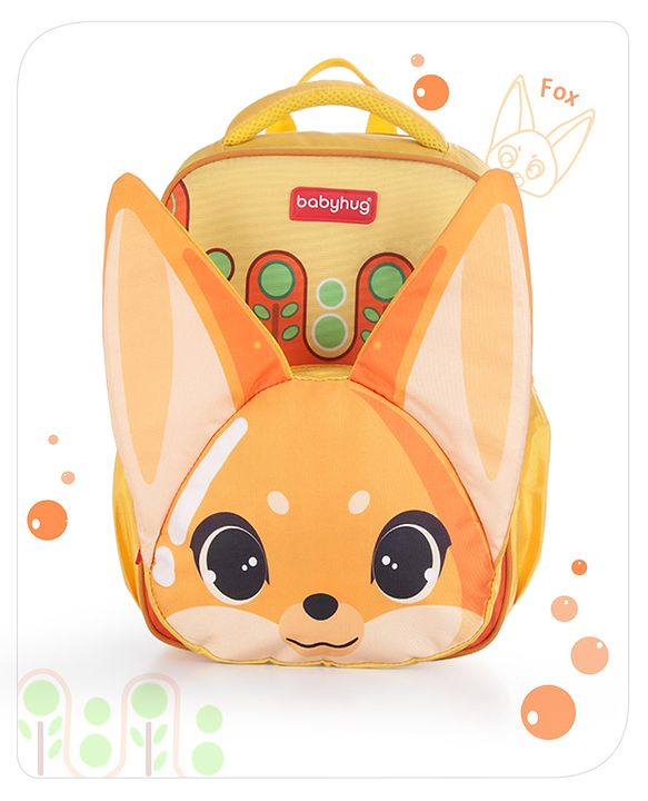 Babyhug School Backpack Fox Orange - 15.5 Inches