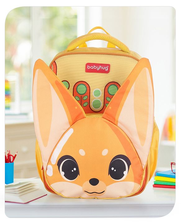 Babyhug School Backpack Fox Orange - 15.5 Inches