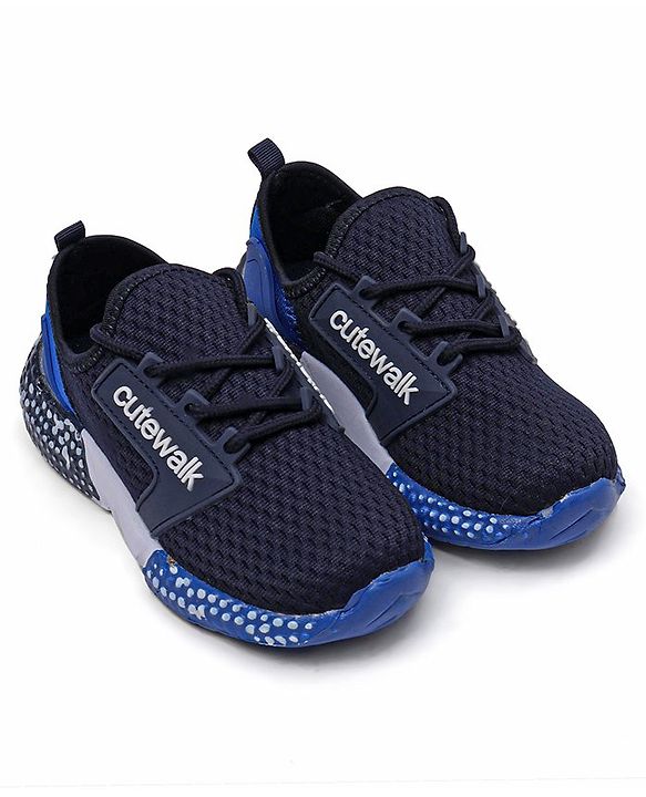 Cute Walk by Babyhug Sneakers - Black & Blue