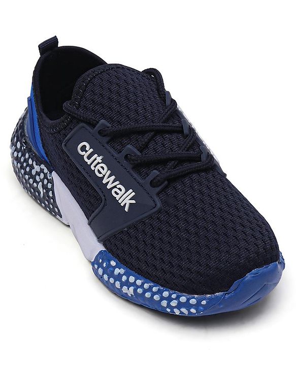 Cute Walk by Babyhug Sneakers - Black & Blue