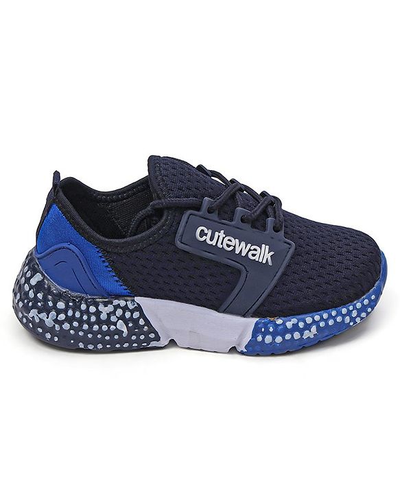 Cute Walk by Babyhug Sneakers - Black & Blue