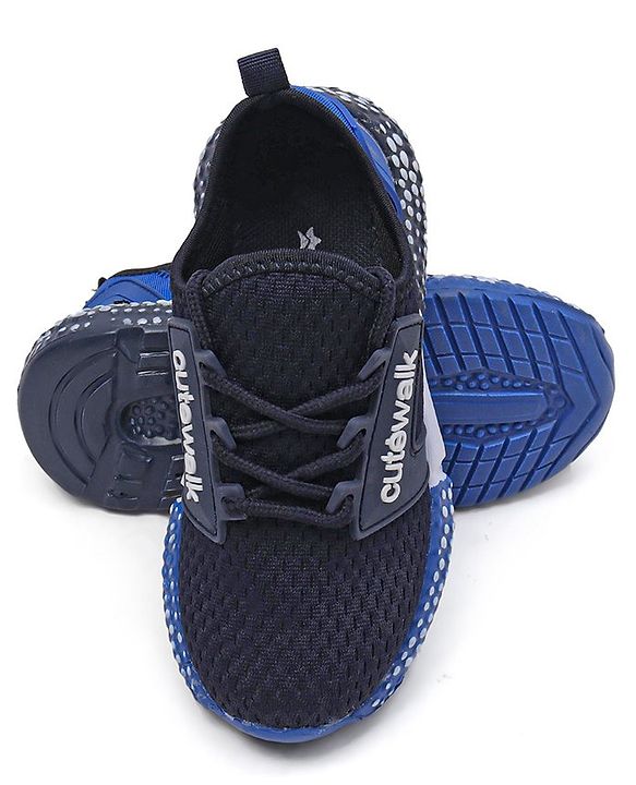 Cute Walk by Babyhug Sneakers - Black & Blue